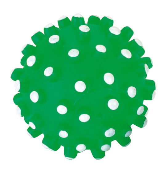 Producten/vinyl speelbal ca 12 cm m noppen plus pieper